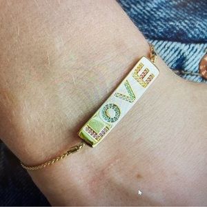 Origami Owl, Rainbow “LOVE” Bolo Bracelet, NWT